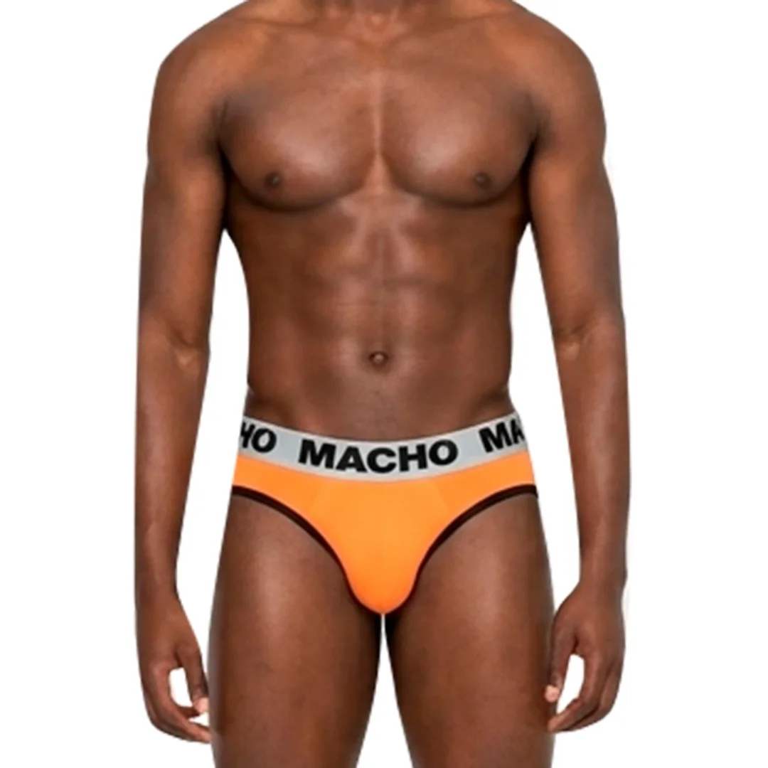 MACHO MCH012 Slip męski pomarańczowy L Lycra push-up