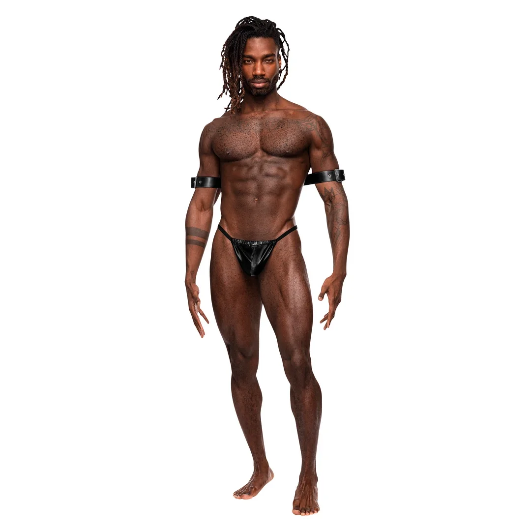Male Power Leather Pisces - Pas z regulacją i elementami metalowymi