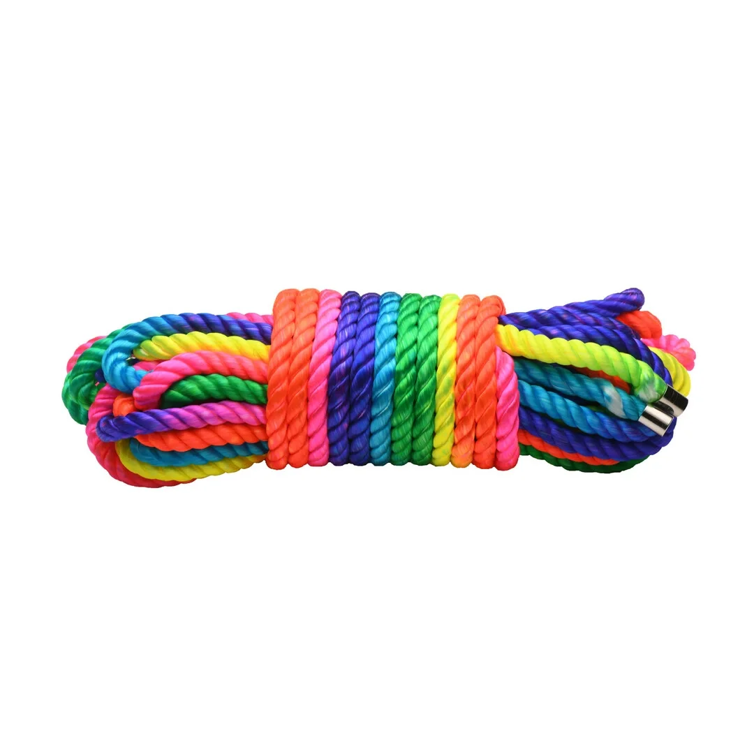 Master Series Cuerda Arcoiris lina nylonowa 32ft neonowa tęczowa