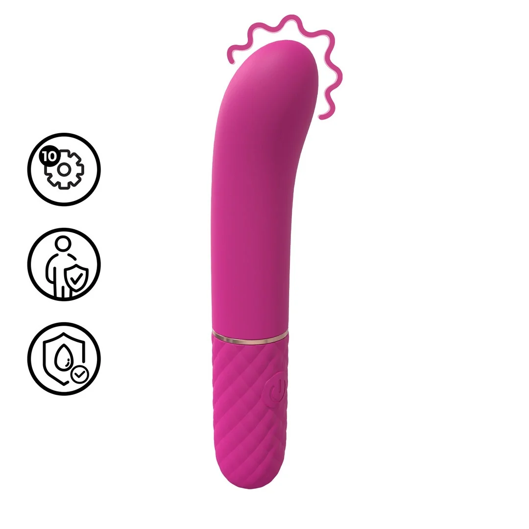 Mini G-Spot Vibrator Pink - kompaktowy masażer silikonowy 10 trybow