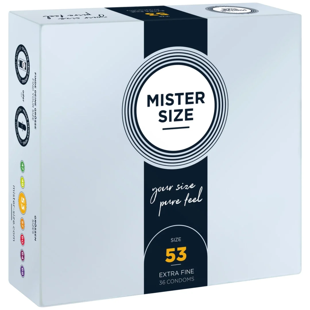 Mister Size 53 mm - precyzyjne prezerwatywy, 36 sztuk, anatomiczny kształt