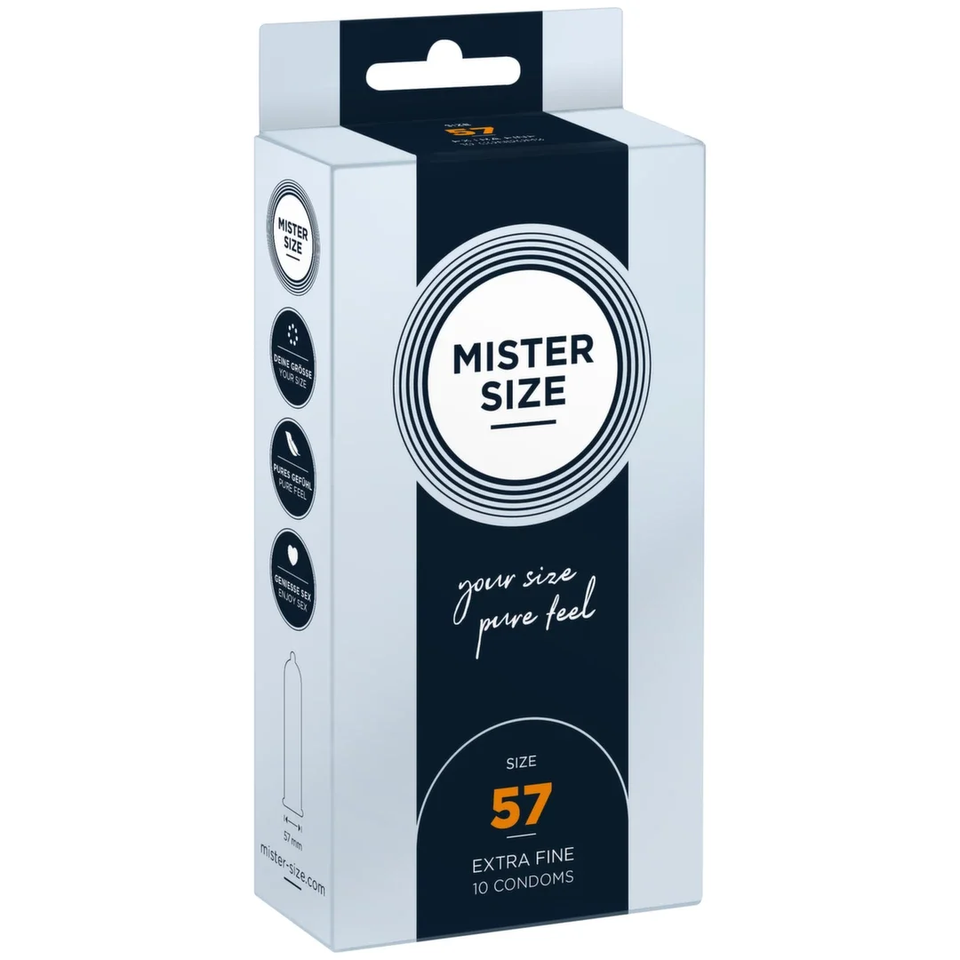Mister Size Prezerwatywy 57 mm 10 szt. - Dopasowany anatomiczny rozmiar