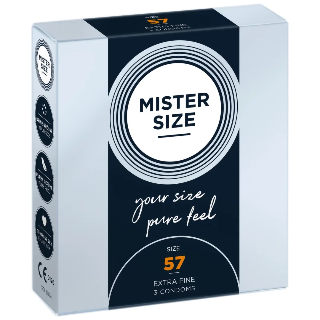 Mister Size Prezerwatywy 57 mm 3 szt. - precyzyjny dobor rozmiaru