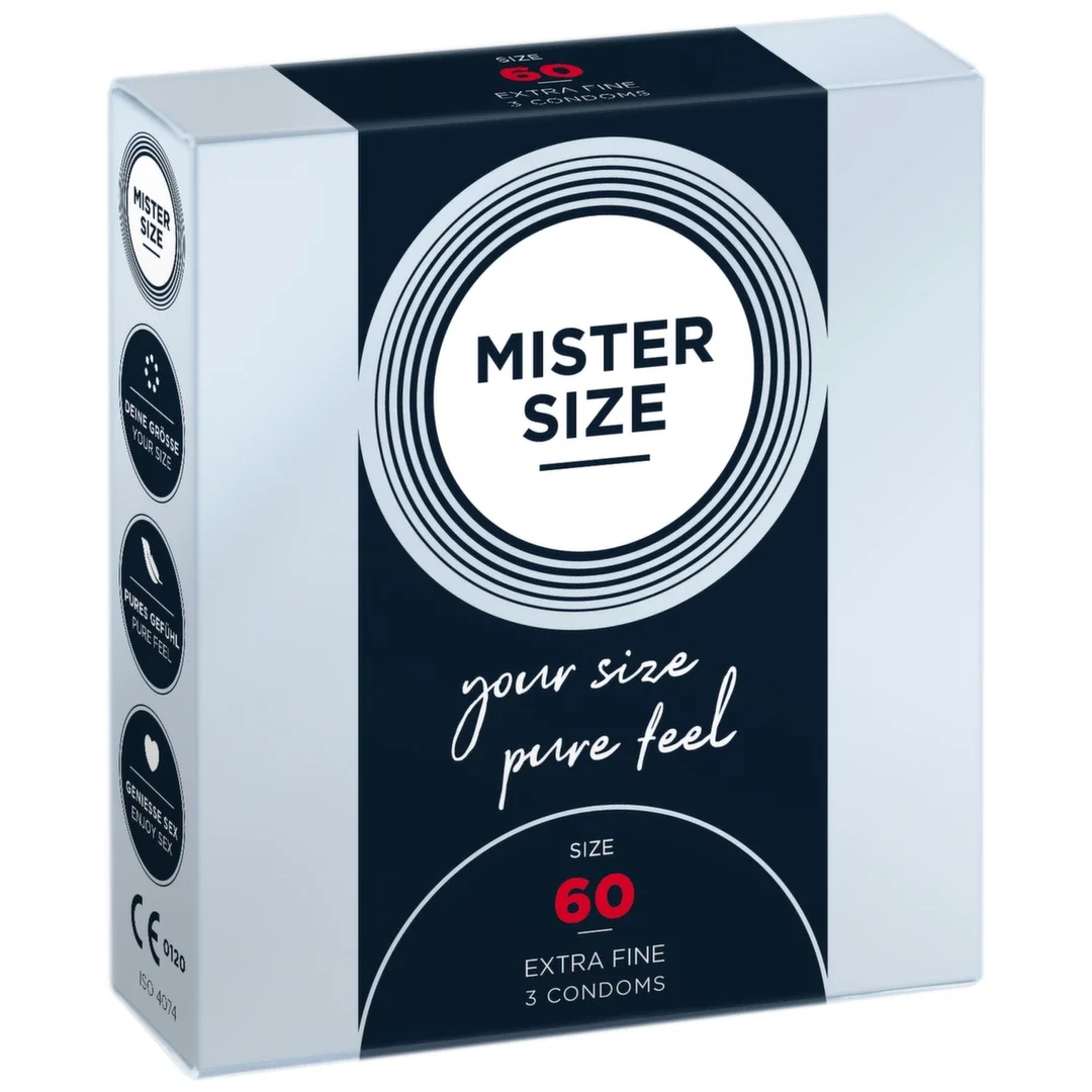 Mister Size Prezerwatywy 60 mm 3 sztuki - komfortowy rozmiar XL