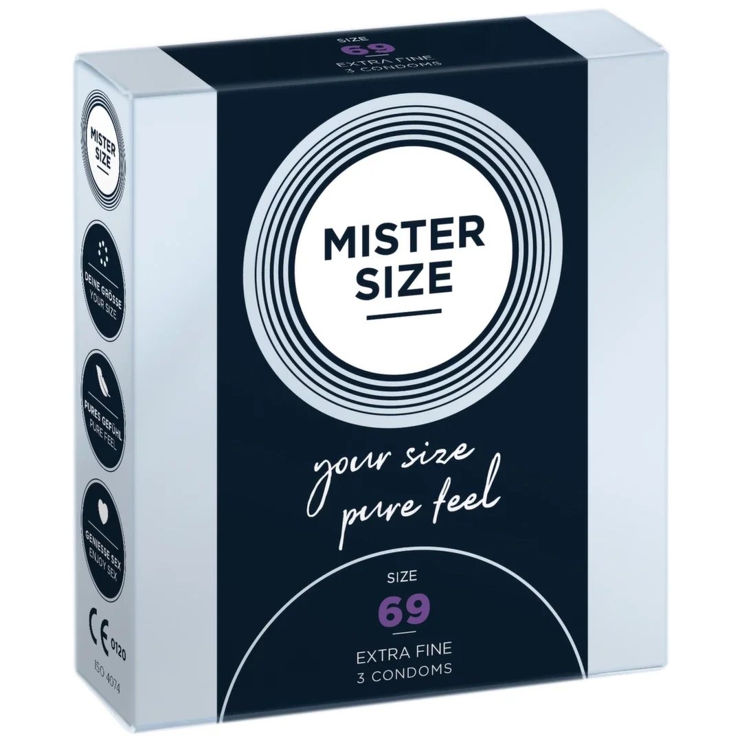 Mister Size Prezerwatywy 69 mm 3 szt. - Dopasowany rozmiar, komfort