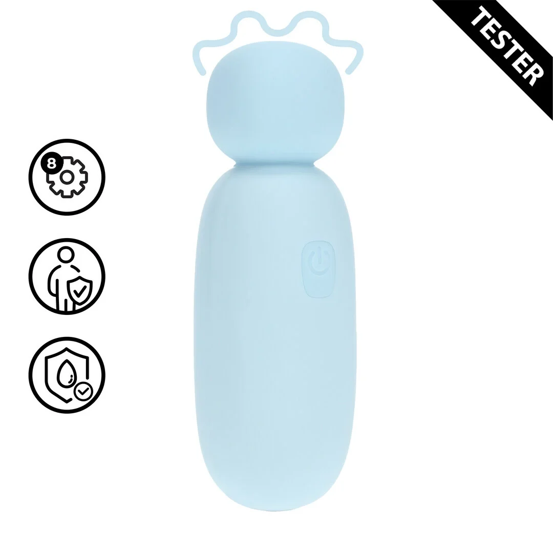 Mochi Mini Chunky Wand Niebieski - Kompaktowy masażer silikonowy
