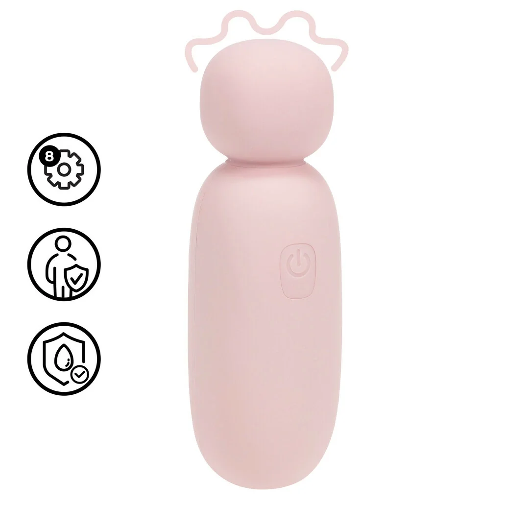 Mochi Mini Chunky Wand Pink - kompaktowy masażer silikonowy 8 trybow