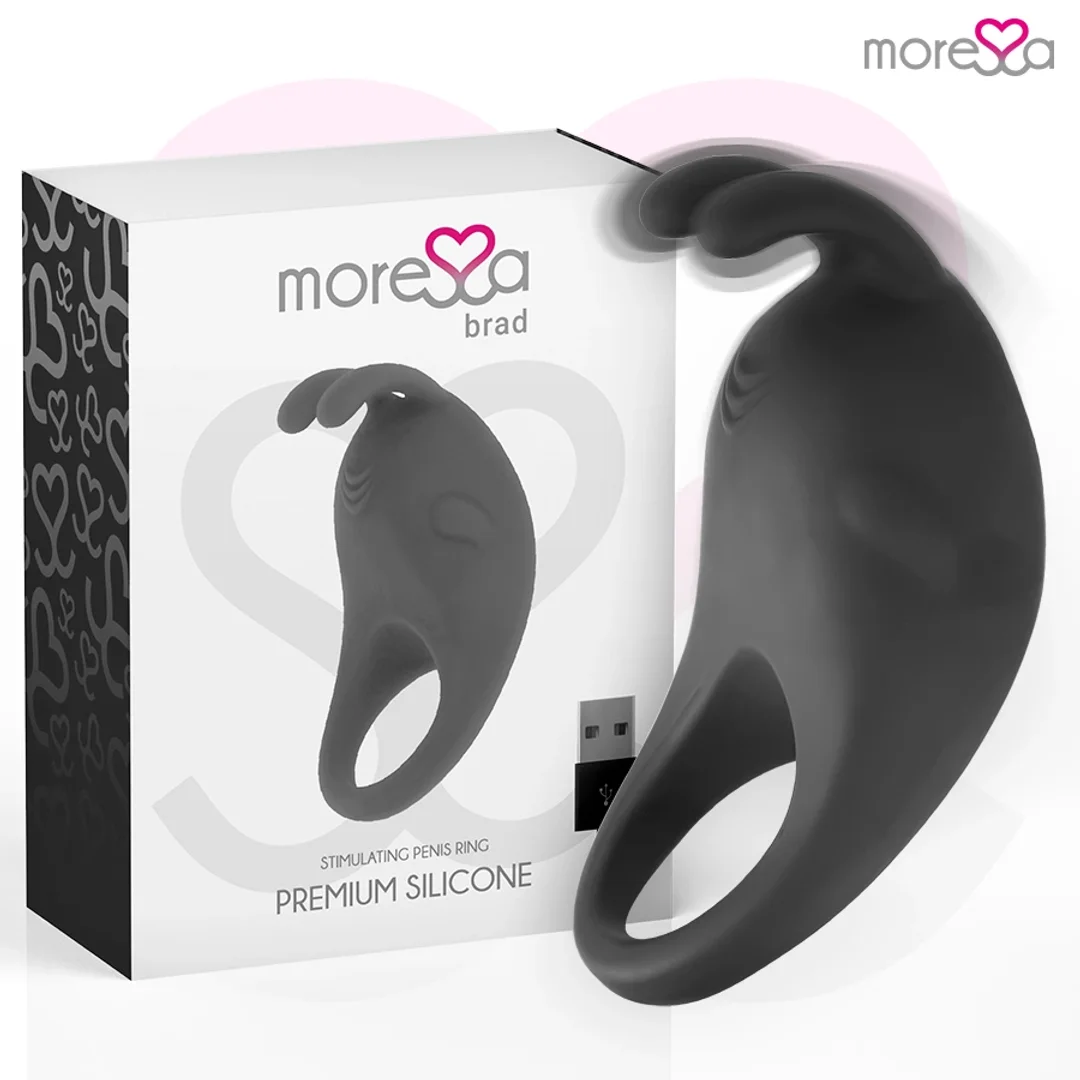 Moressa Brad Pierścień Silikonowy Premium Czarny USB 7 Trybow