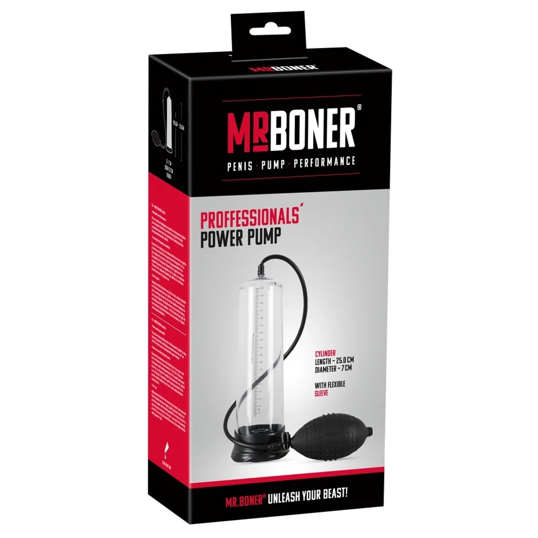 MR.BONER Pompa prożniowa z mankietem silikonowym i skala 25cm