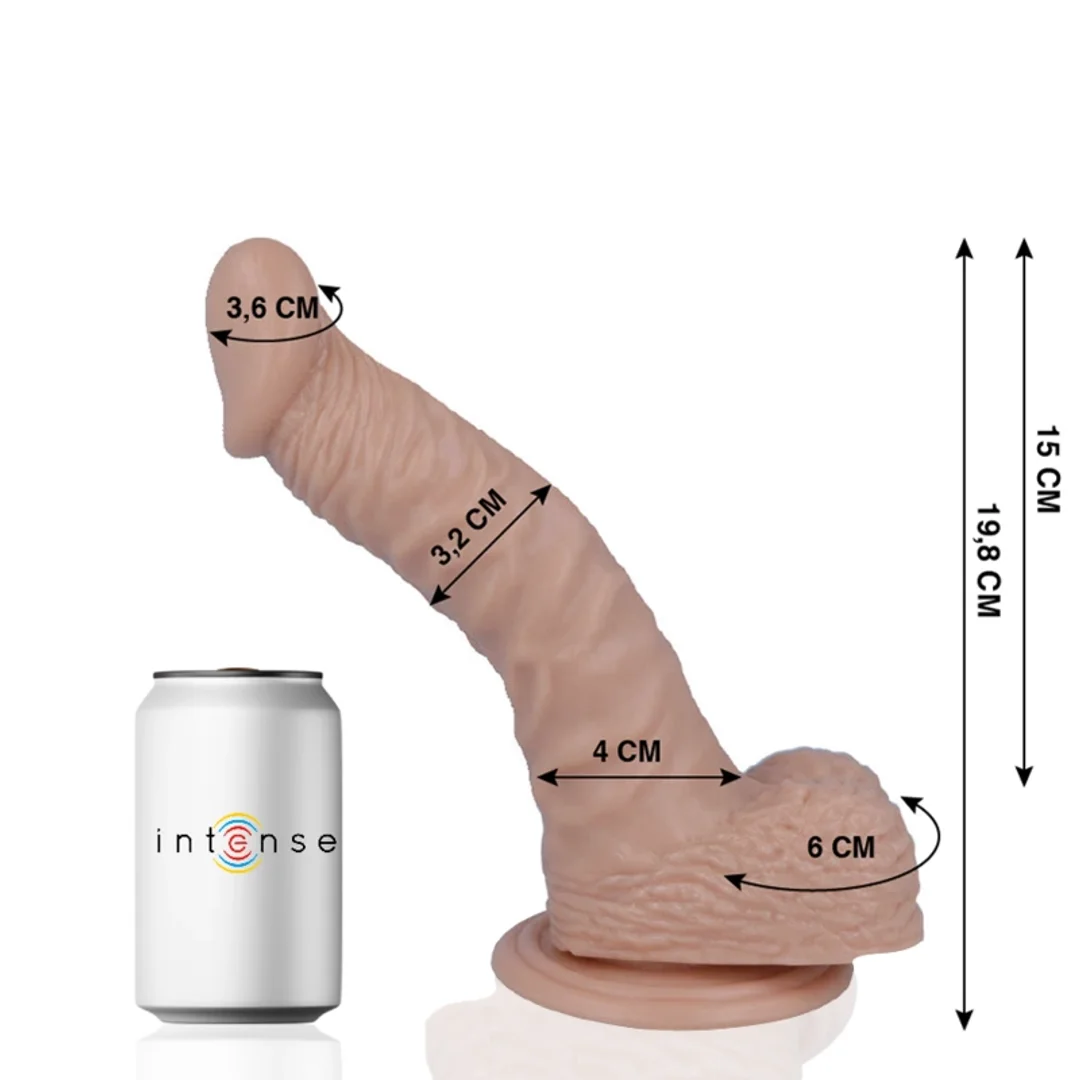 Mr Intense Model 18 - anatomiczny model z przyssawką 19,8 cm naturalny