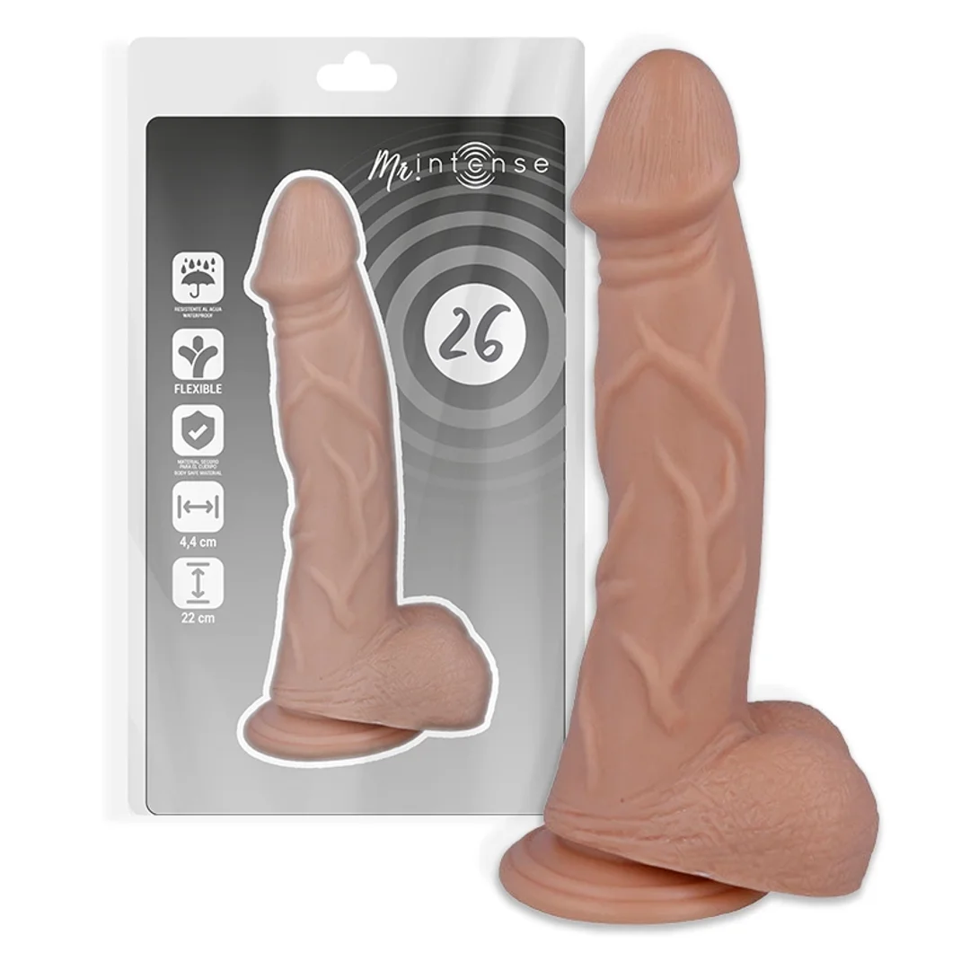 MR INTENSE Model 26 Realistyczny 22 cm Elastyczny z Przyssawką