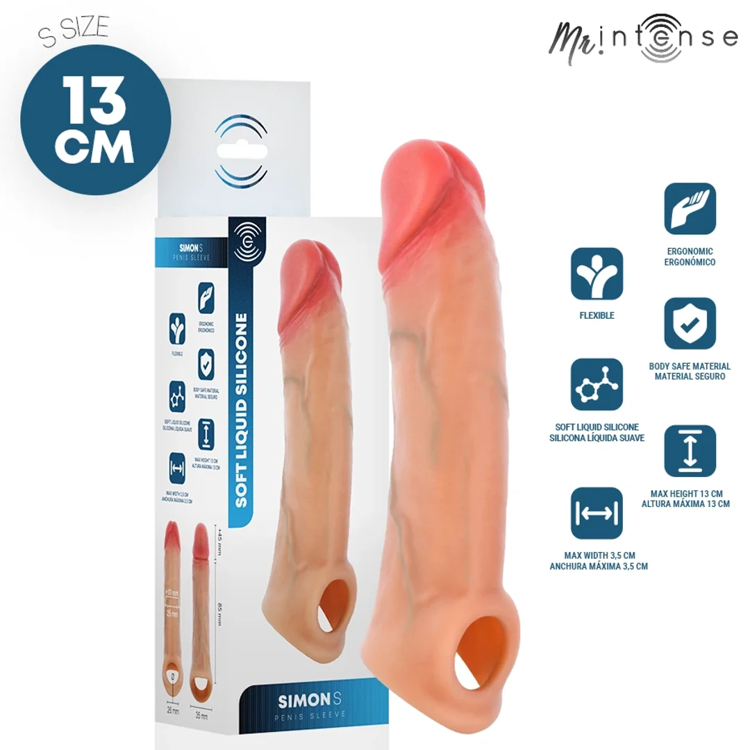 MR INTENSE Simon S silikonowa osłona anatomiczna 13 cm x 4 cm