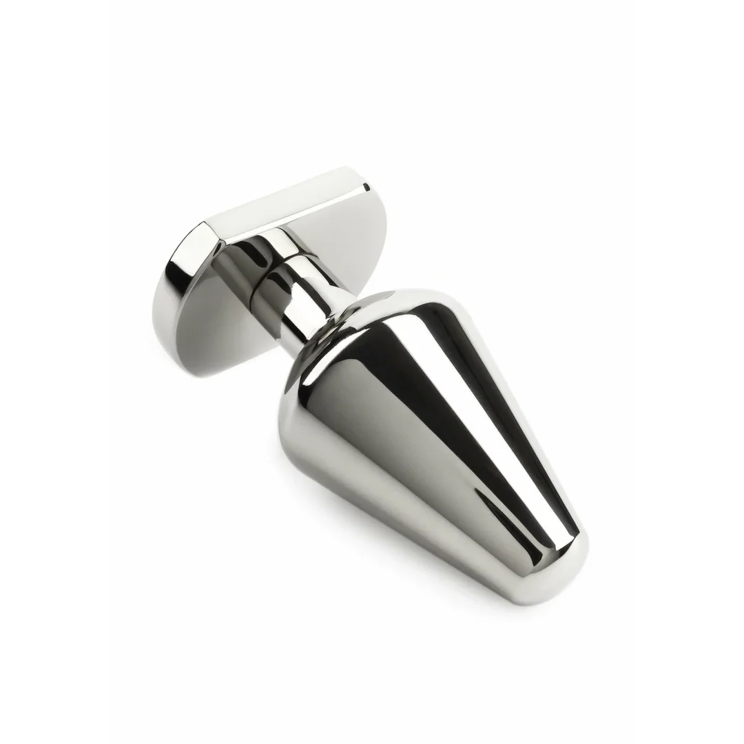 Mr. Steel Heavy Steel Plug Medium - stalowy, anatomiczny, średni rozmiar