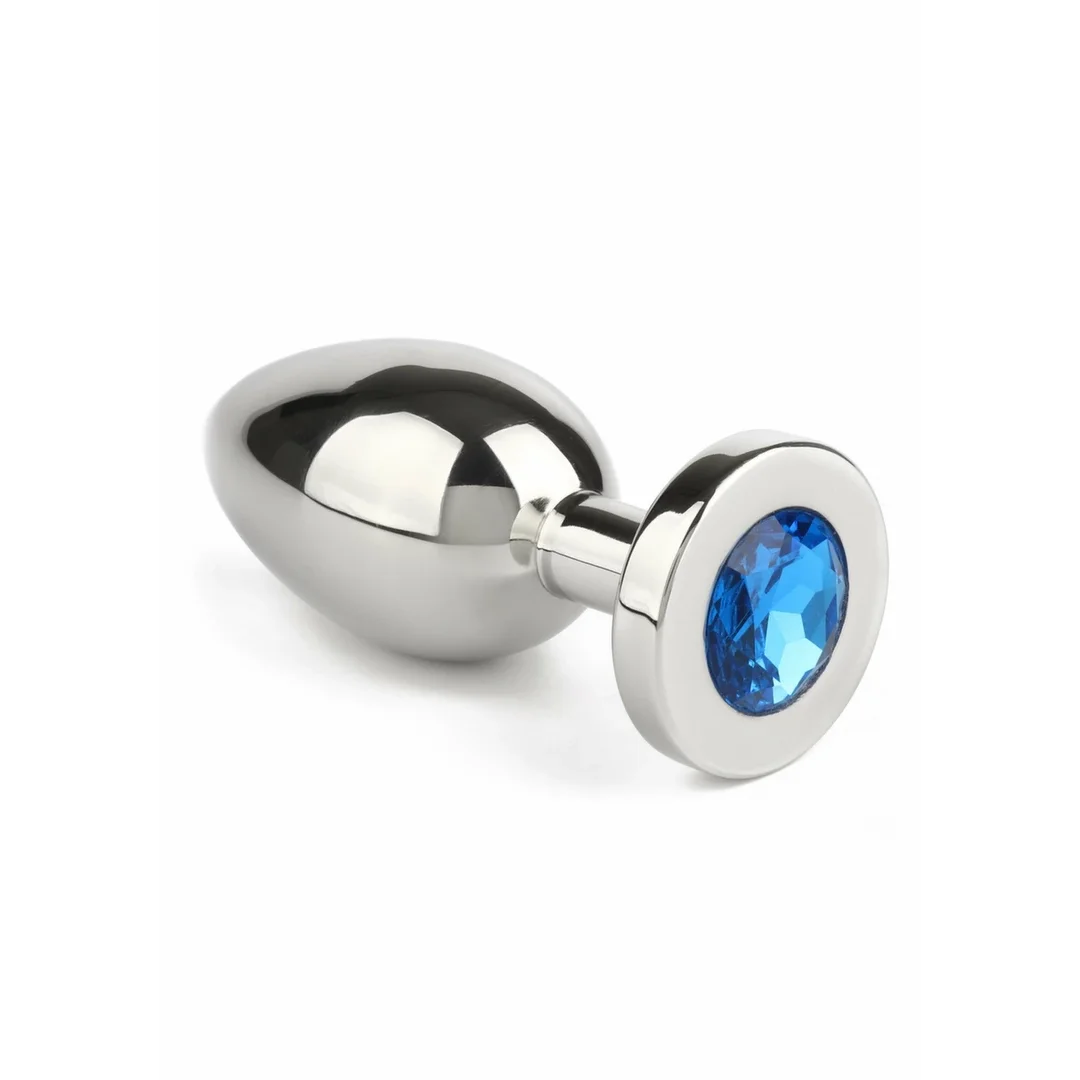 Mr. Steel Jeweled Plug Medium stalowy z kryształem dekoracyjnym