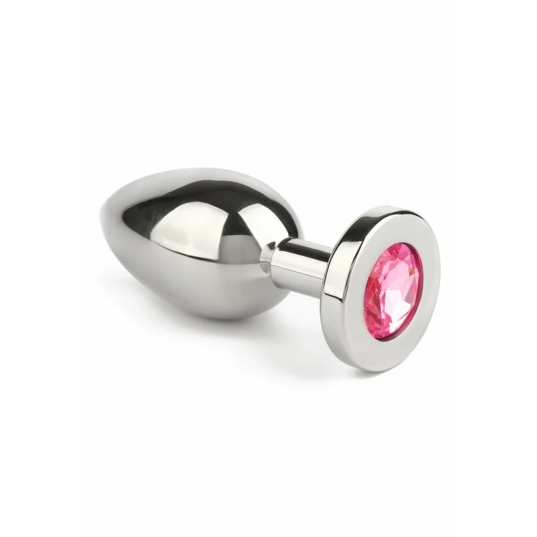 Mr. Steel Jeweled Plug Medium stalowy z kryształem dekoracyjnym