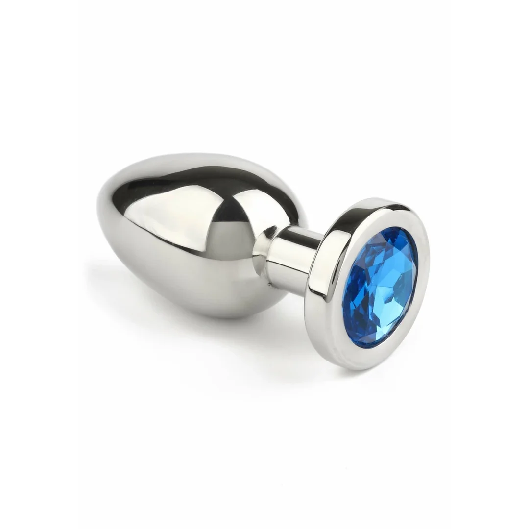 Mr. Steel Jeweled Plug Small stalowy z kryształem, rozmiar S