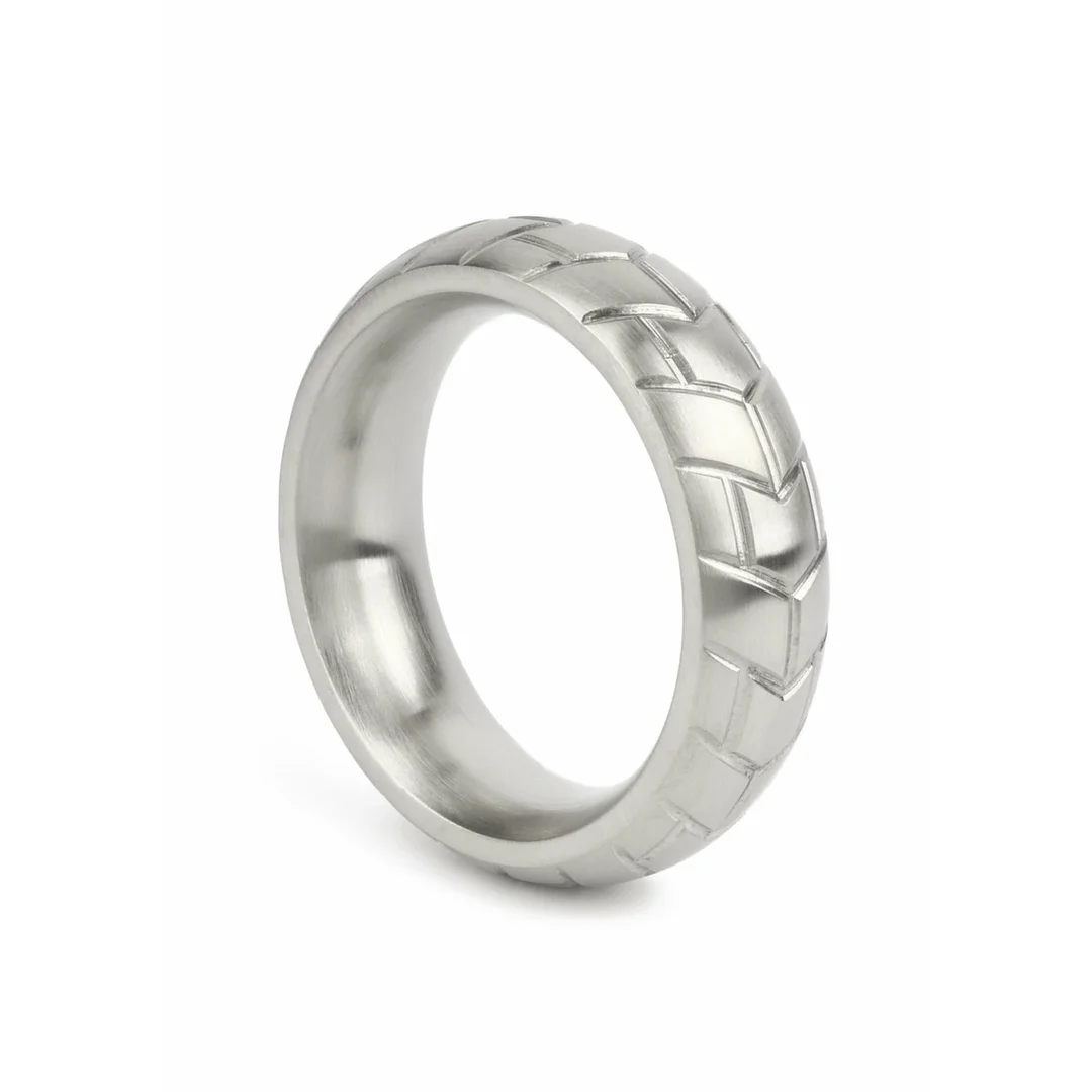 Mr. Steel MeGa Tire C-Ring Satin 45mm stalowy pierścień anatomiczny