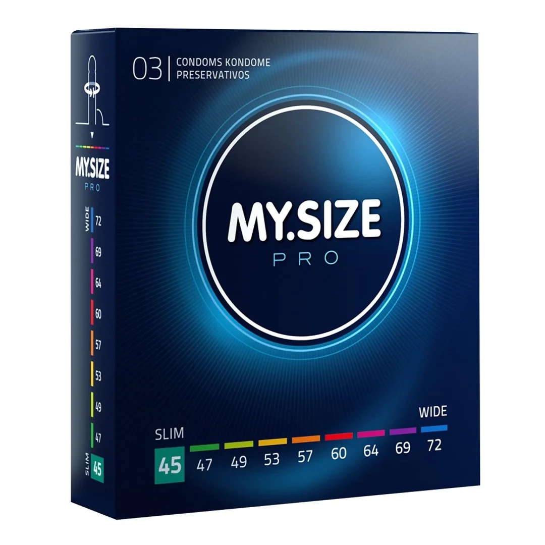 MY.SIZE PRO 45 mm - Prezerwatywy Vytex, ultracienkie, 3 sztuki