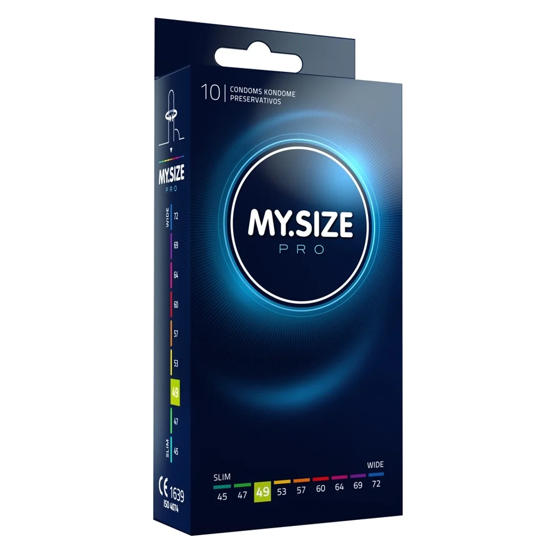 MY.SIZE PRO 49 mm 10 szt. ultracienkie prezerwatywy Vytex, hypoalergiczne