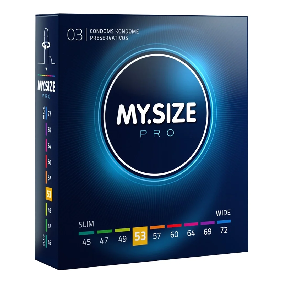 MY.SIZE PRO 53 mm - Prezerwatywy Vytex, 3 sztuki, ultracienkie