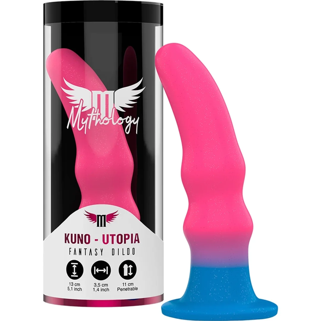 MYTHOLOGY KUNO UTOPIA S - Model anatomiczny z wytrzymałej silikonu, kolor neonowy, 13 cm