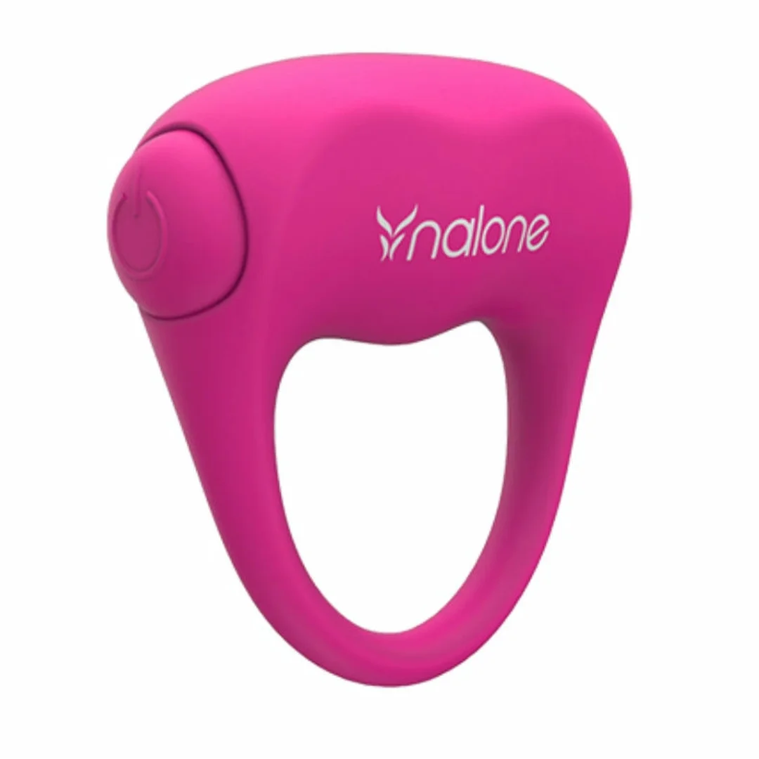 Nalone Love Pink - silikonowy pierścień wibracyjny, wodoodporny, rożowy