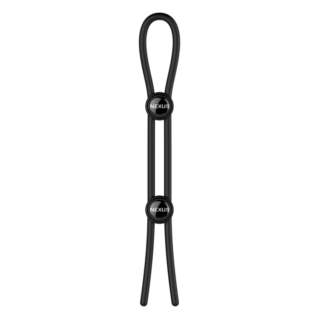 Nexus Double Adjustable Lasso - Czarny silikonowy pierścień regulowany