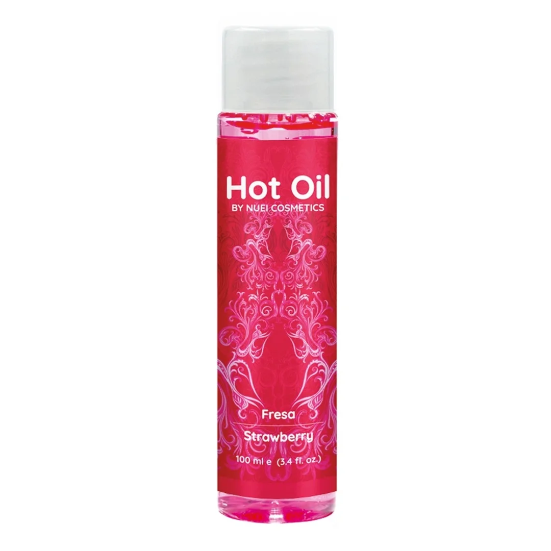 NUEI Hot Oil Strawberry - Olejek do masażu rozgrzewający 100 ml truskawkowy