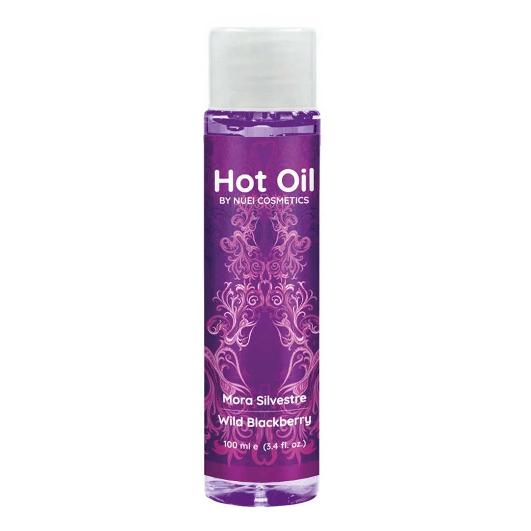 NUEI Hot Oil Wild Blackberry - Olejek do masażu, rozgrzewający, 100 ml
