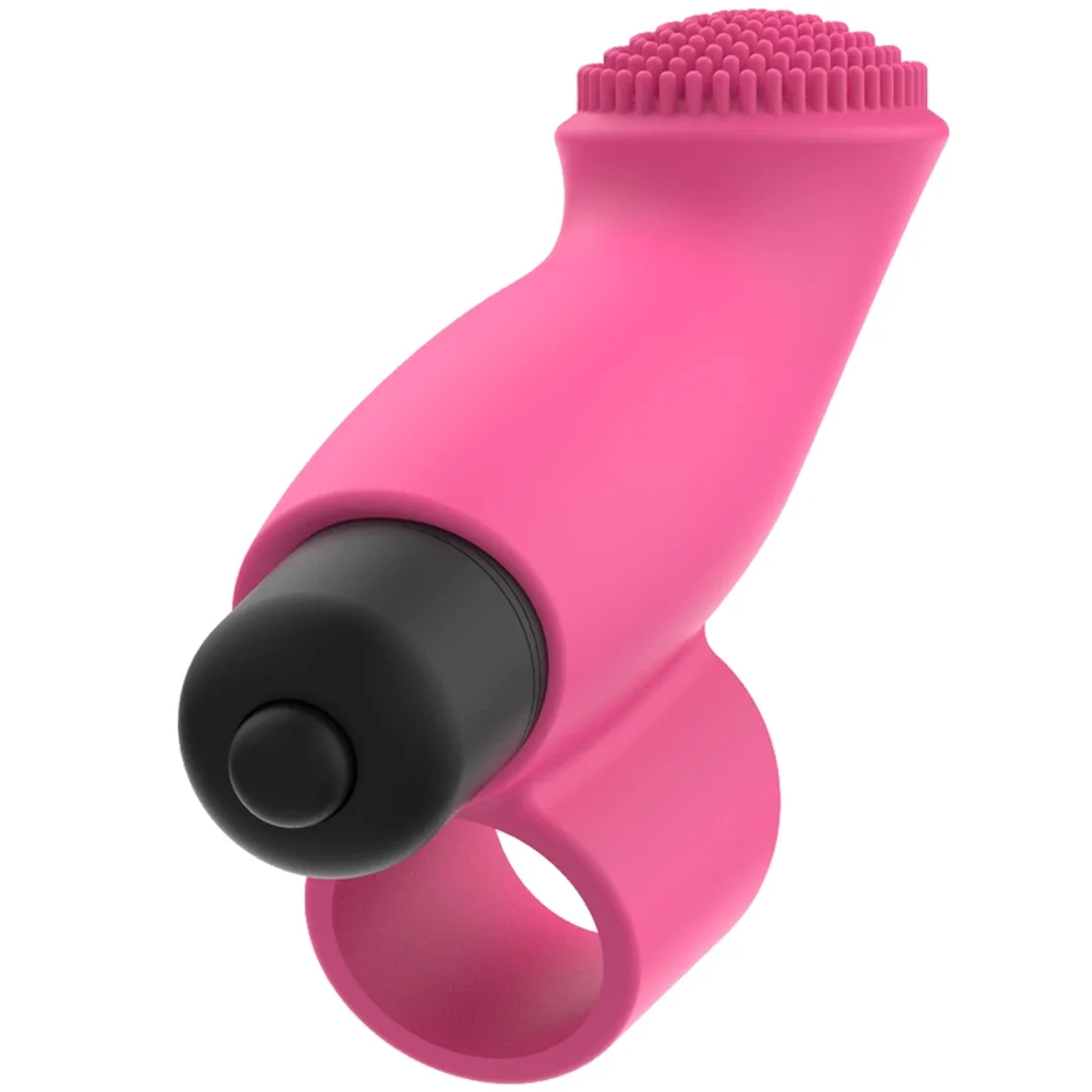 OHMAMA Finger Vibe Edycja Świąteczna - silikonowy mini masażer 89 mm rożowy