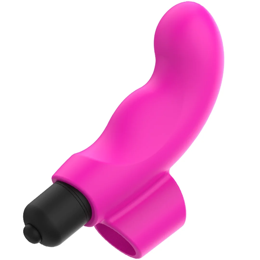 OHMAMA Neonowy Rożowy Wibrator Nakładkowy Xmas Edition, silikonowy IPX6