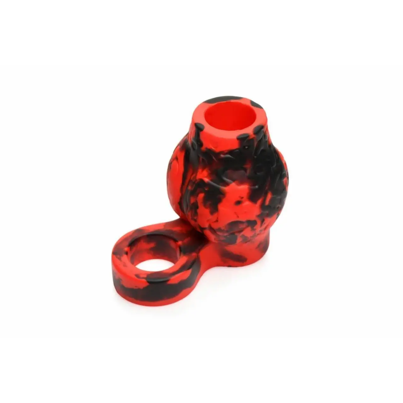 XR Brands Hell Hound Red - silikonowy pierścień z funkcją rozciągania