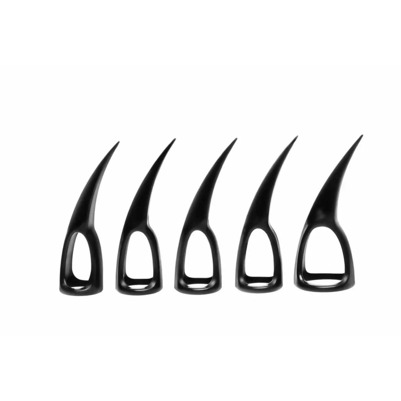 XR Brands Zestaw 10 Pierścieni Sensorycznych Claws Czarny - 5 Rozmiarow