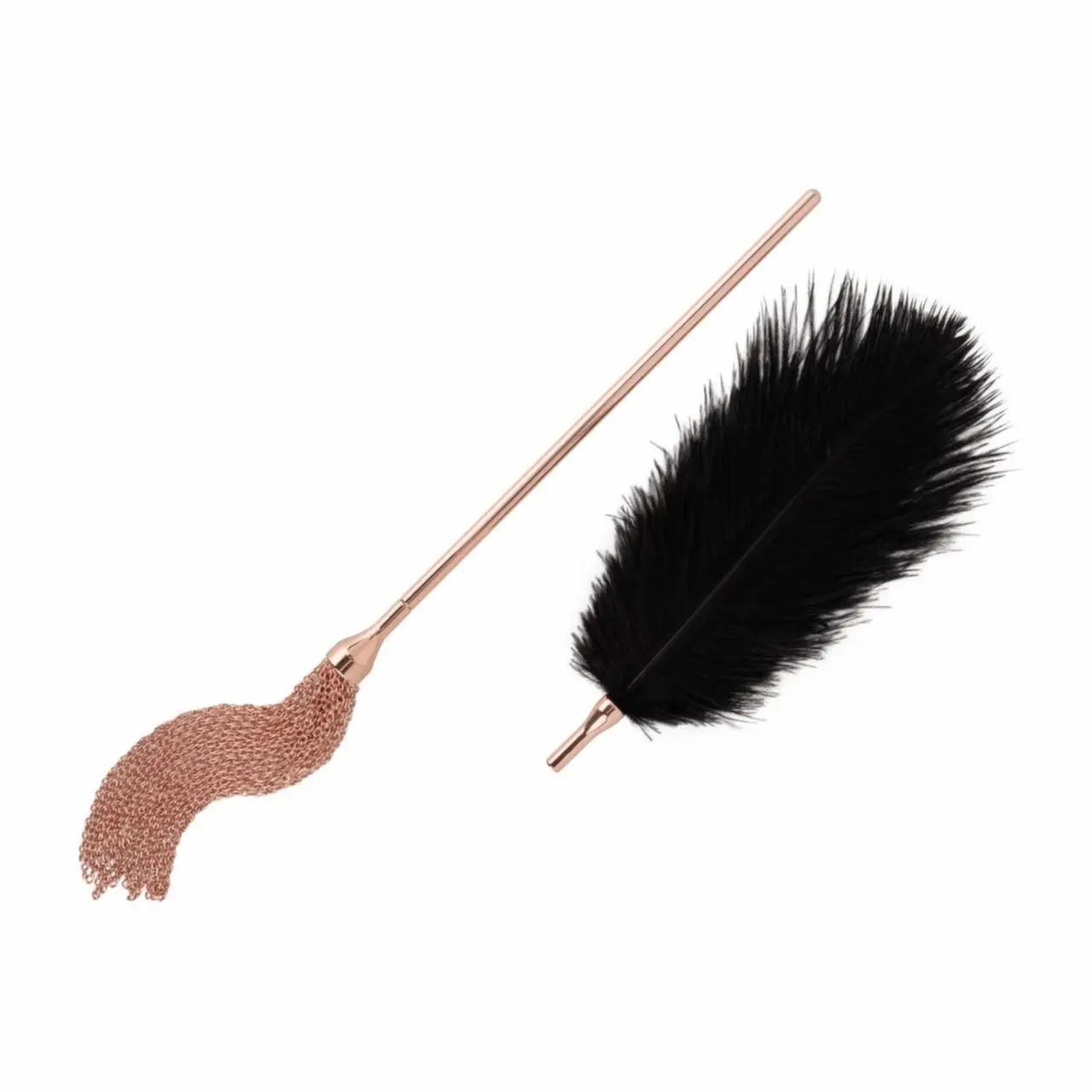 Rosy Gold Feather Tickler & Whip 2w1 - Roża Złota, elegancki design