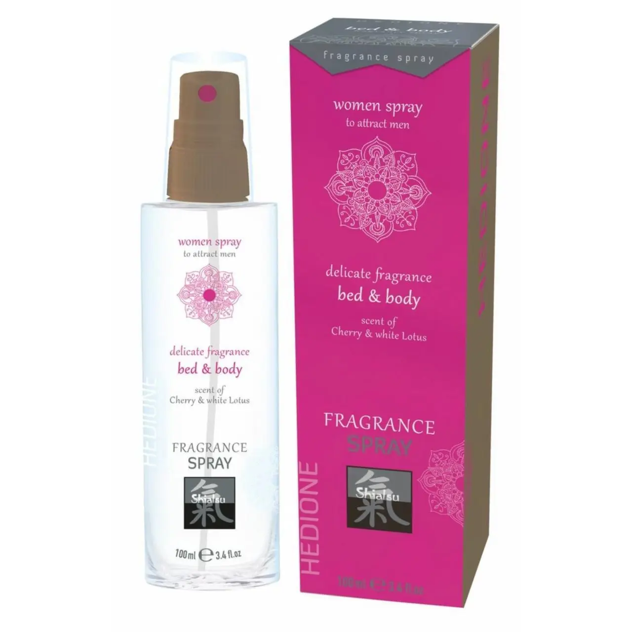 HOT Pheromone Spray Cherry & White Lotus - zapach do ciała i pościeli 60ml