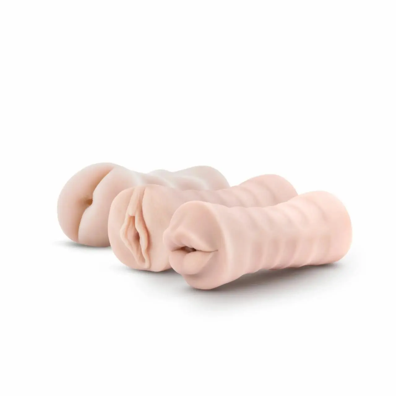 Blush M for Men Zestaw 3 Rękawow Intymnych z Wibracją, Samonawilżające