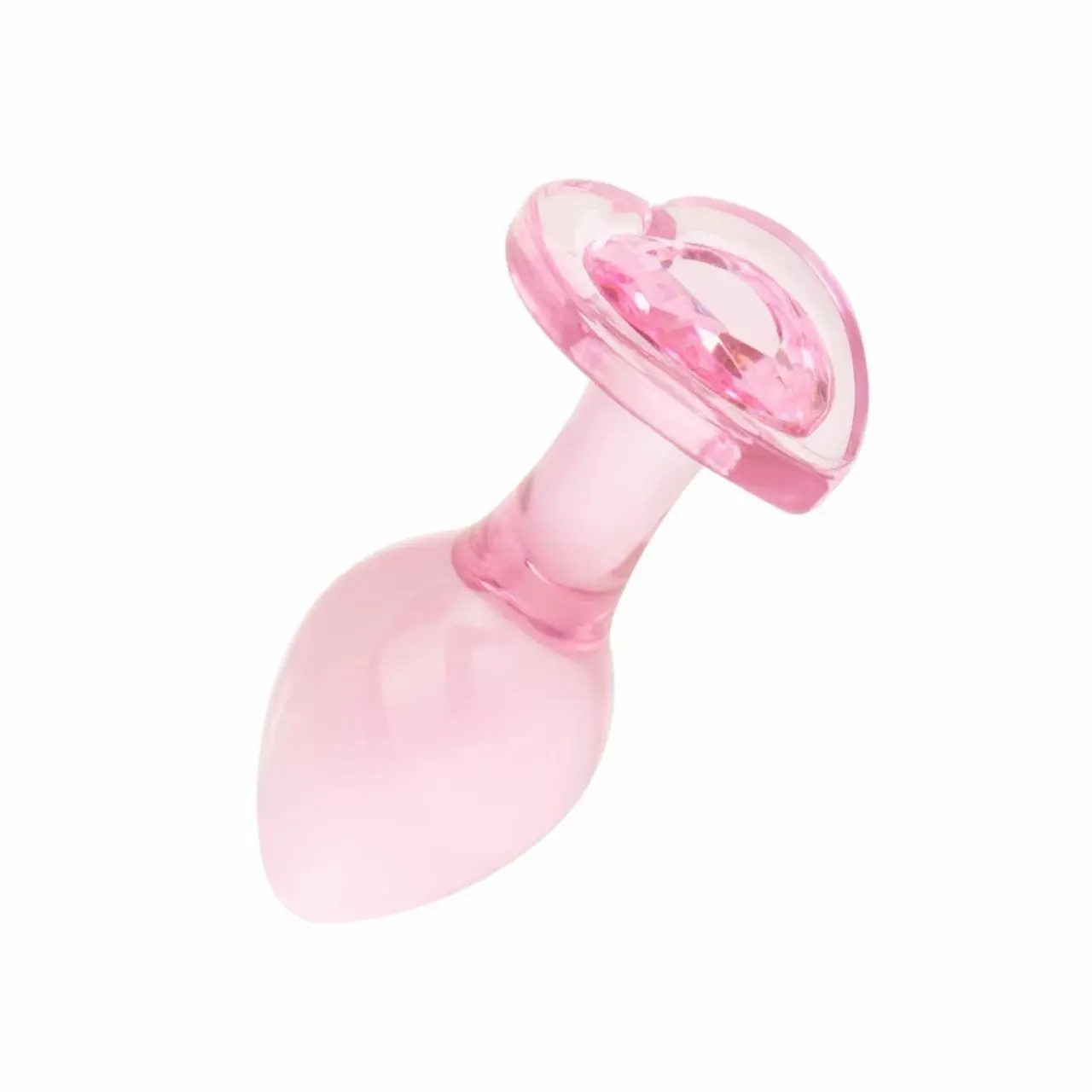 Anal Collection Szklany Korek Intymny Medium 8,3 cm Rożowy Sercowy Bazowy