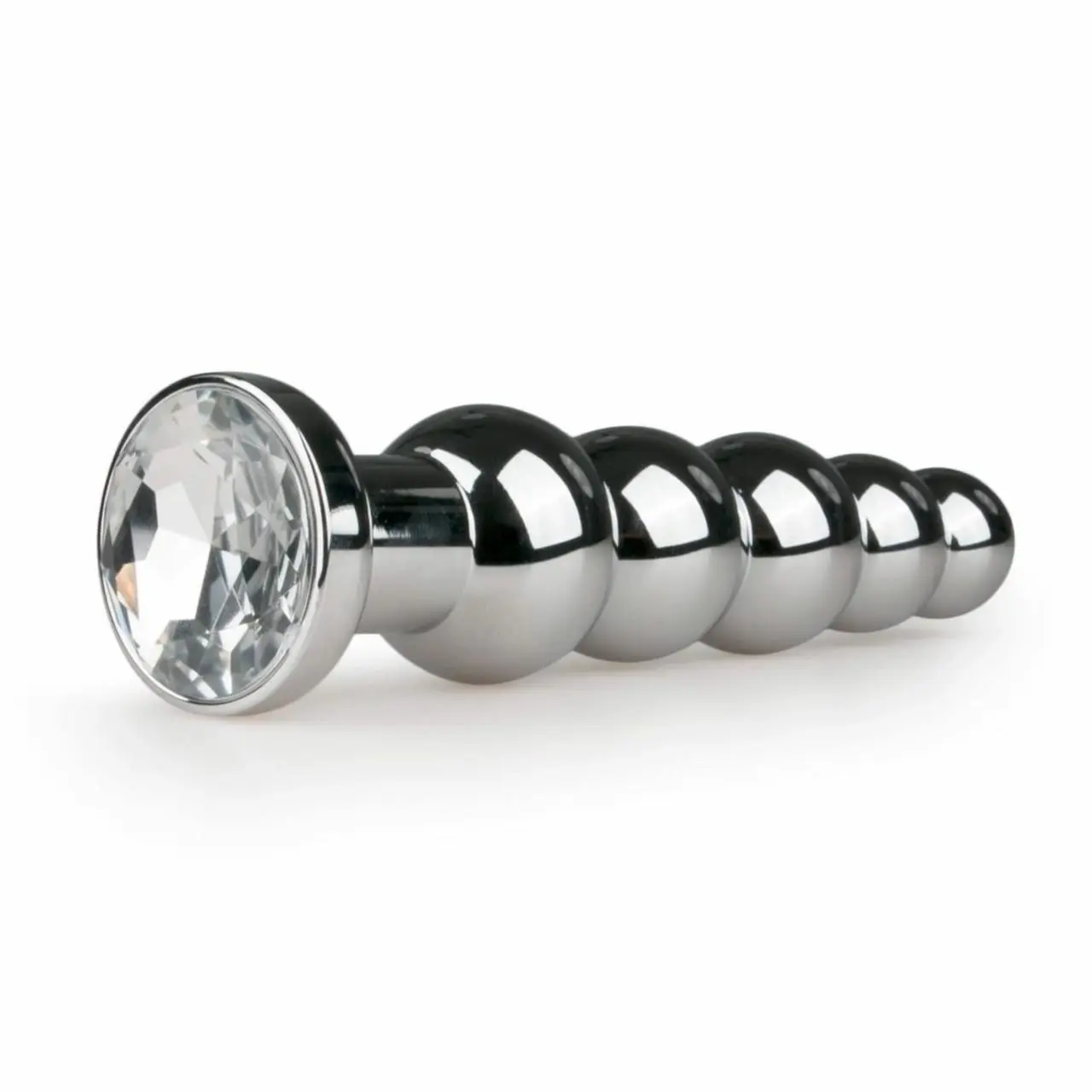 Diogol Aluminium Plug z Kryształem Clear 7,5 cm - Model Anatomiczny