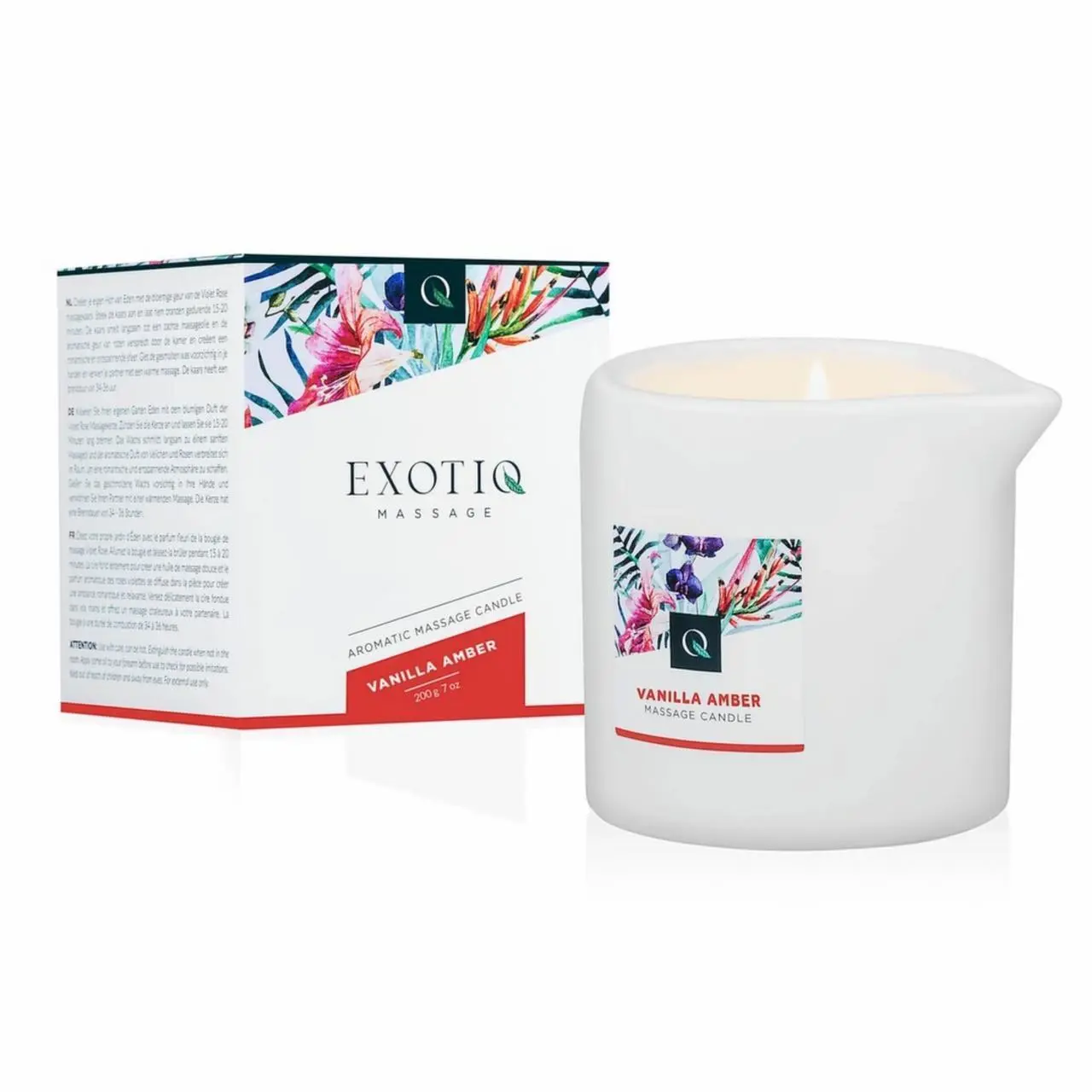 Exotiq Świeca do Masażu Vanilla Amber 200g - Relaksujący Olejek