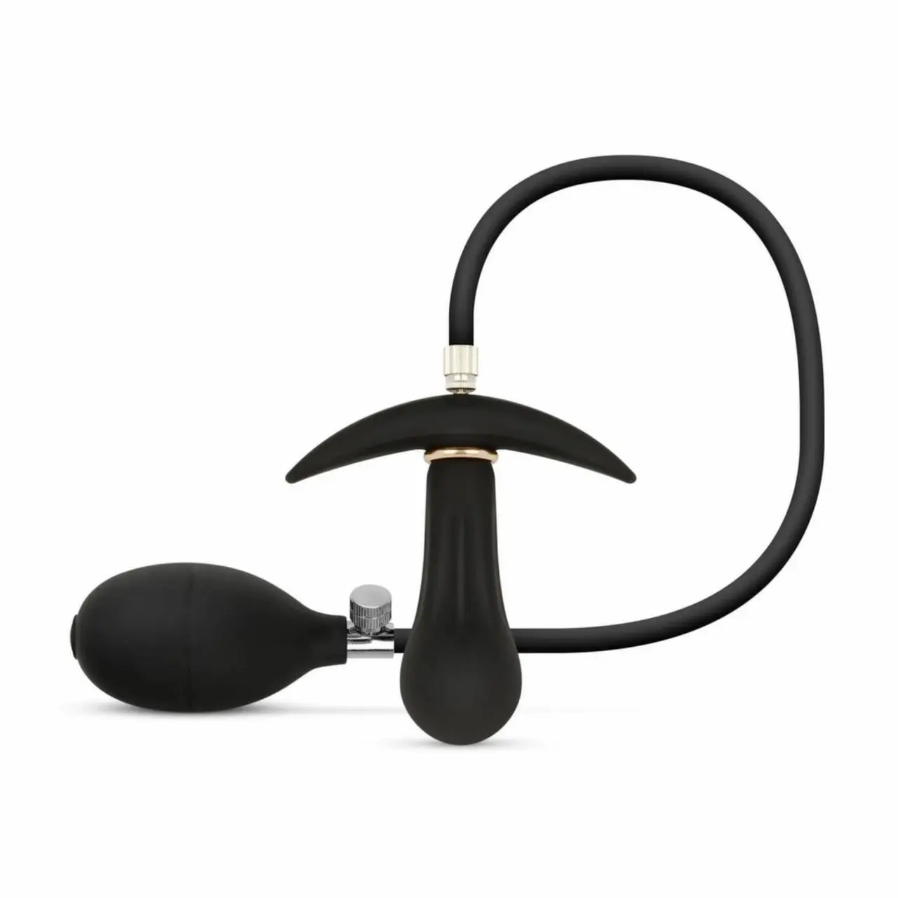 Anal Collection Wkładka Intymna z Pompką 8 cm Czarna - Regulowany Rozmiar