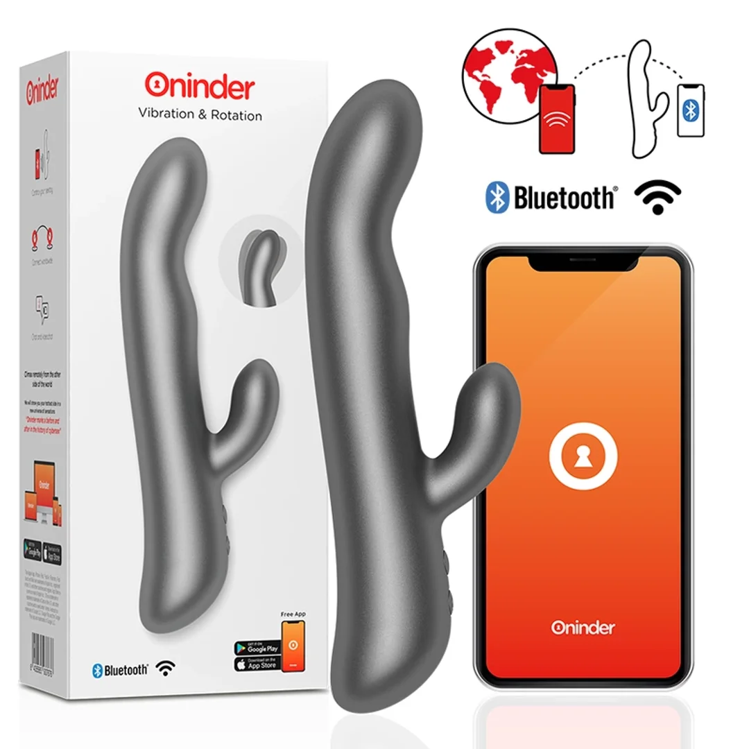 Oninder Oslo Black - Model z Wibracjami, Obrotem i Sterowaniem Aplikacją