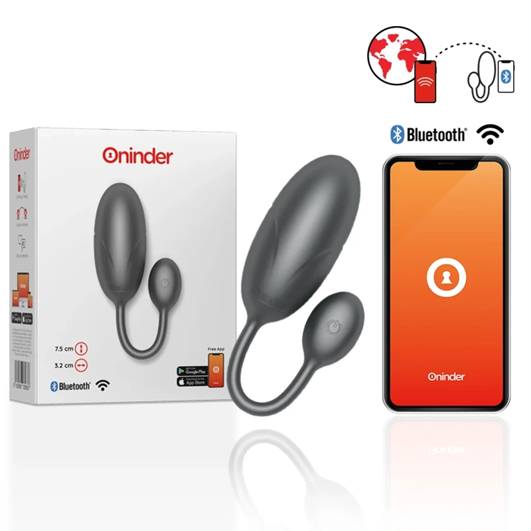 ONINDER Tokyo model jajko wibrujące czarne 7,5x3,2cm Bluetooth APP