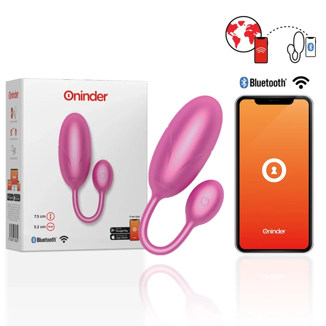 ONINDER Tokyo Rożowy System Wibracyjny z Aplikacją 7,5x3,2cm IPX7