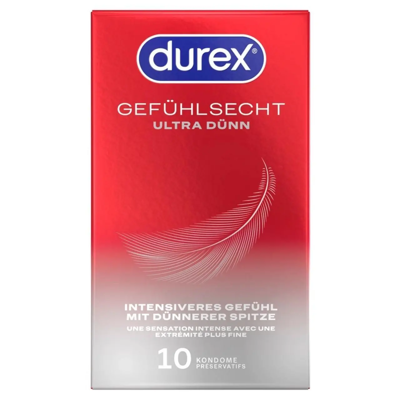 Durex Gefuhlsecht Ultra Dunn 10 szt. prezerwatywy ultracienkie 56 mm