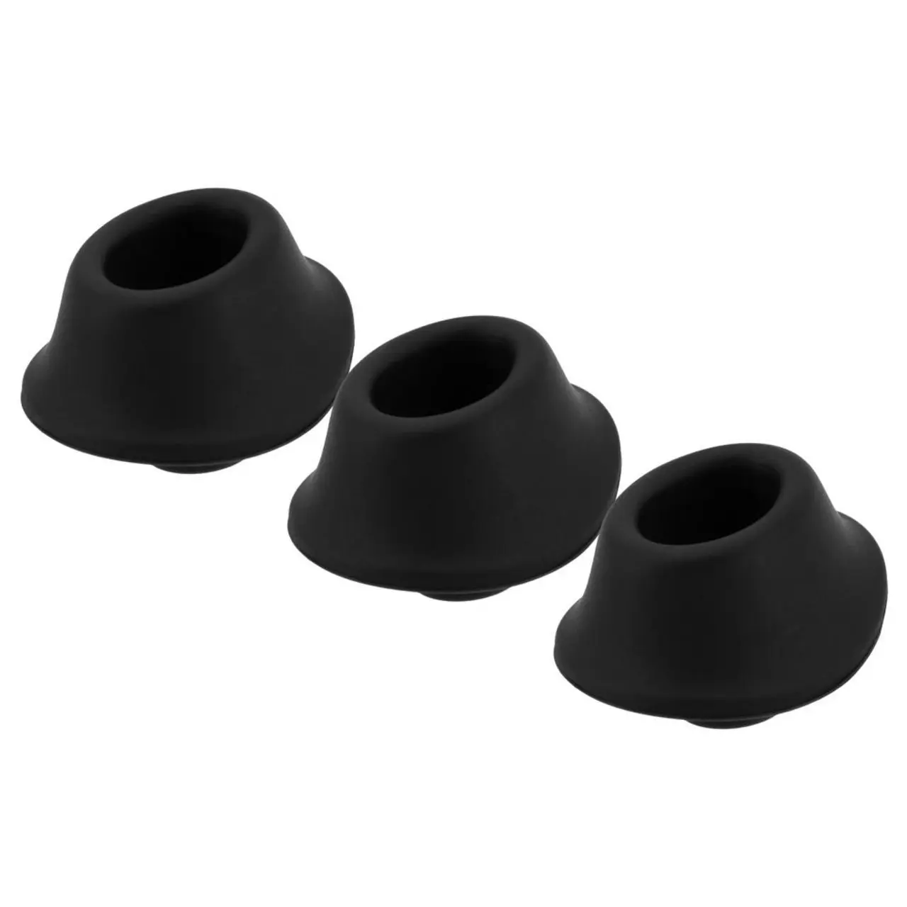 Womanizer W-Heads Zestaw 3 Nakładek M Czarny - silikonowe, rozmiar M