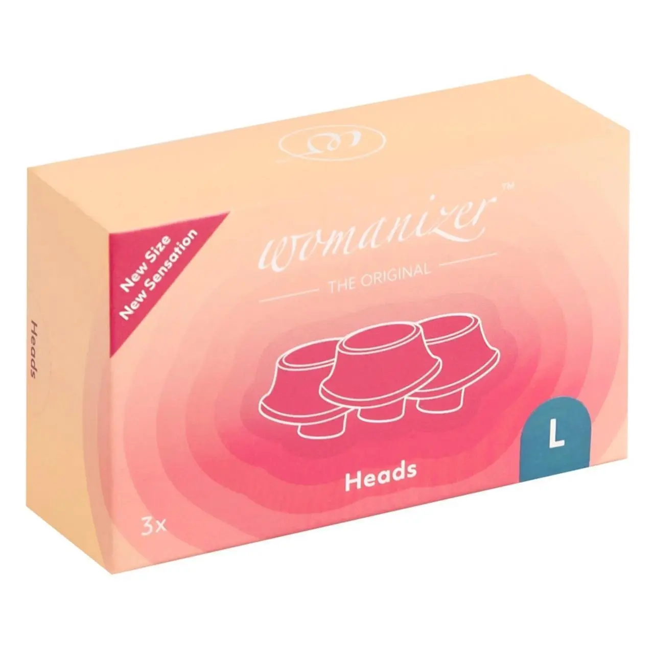 Womanizer W-Heads L Blueberry - Zestaw 3 silikonowych nakładek wymiennych