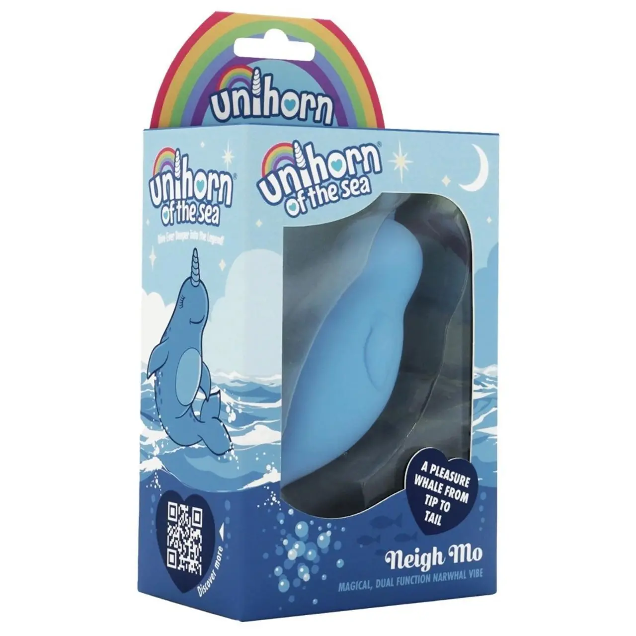 Unihorn Narwhal - Dwufunkcyjny stymulator łechtaczki z silikonu, 14,3 cm
