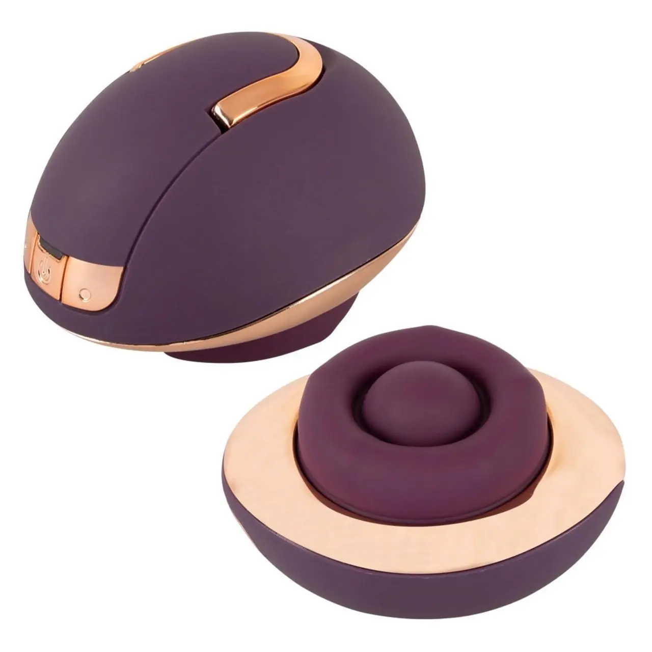 Belou Rotating Vulva Ma - wielofunkcyjny masażer z 2 silnikami, USB, czarny