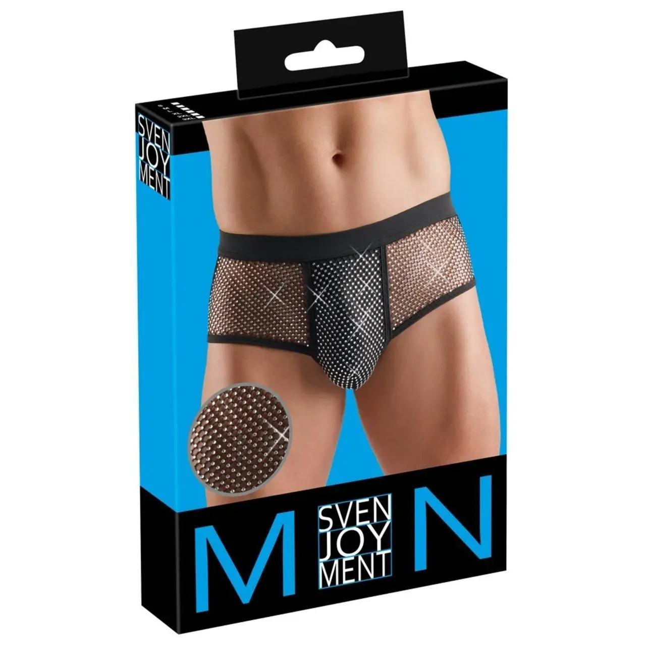Svenjoyment Pants Męskie S Czarny Brokatowy Przod Elastyczne