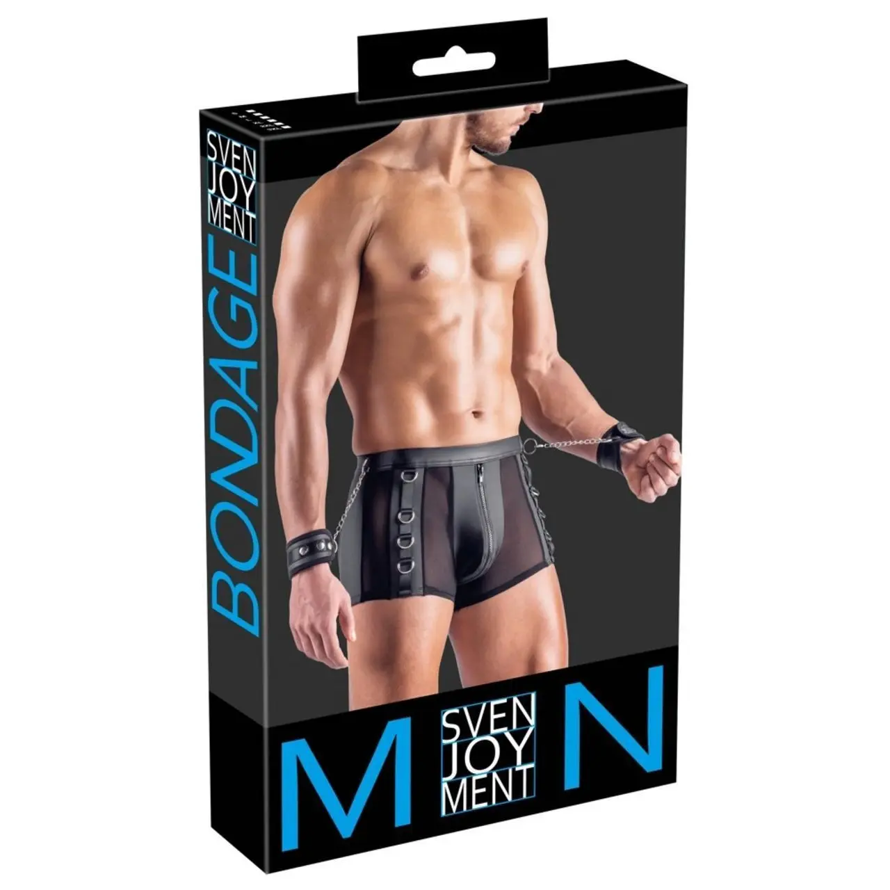 Svenjoyment Bondage Spodnie męskie S z siateczką i mankietami